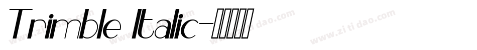 Trimble Italic字体转换